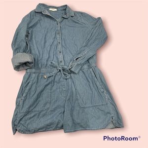 LOFT Demin Drawstring Romper